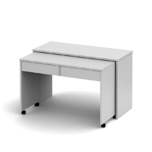 Széthúzható számítógépasztal Perto New (fehér) *bazár