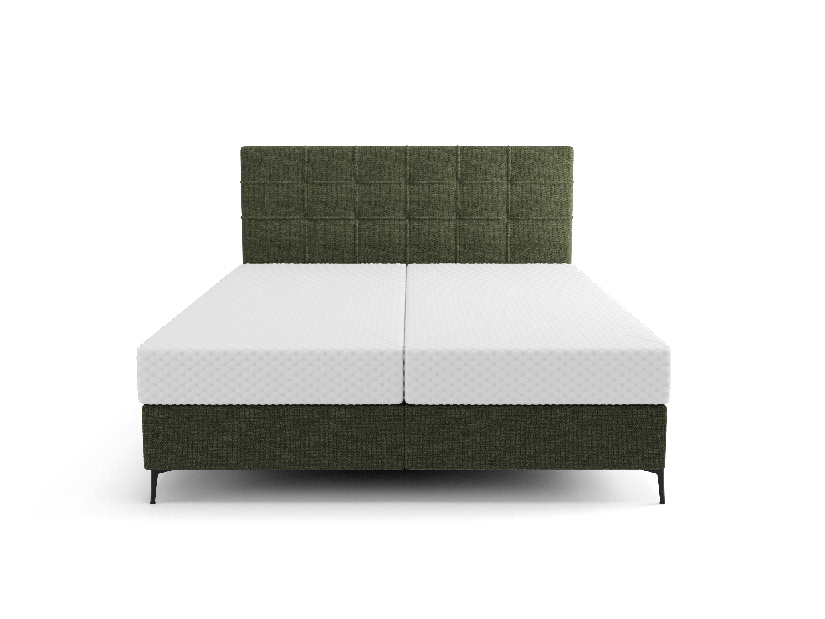 Egyszemélyes ágy 120 cm Infernus Comfort (sötétzöld) (ágyráccsal, tárolóhellyel)
