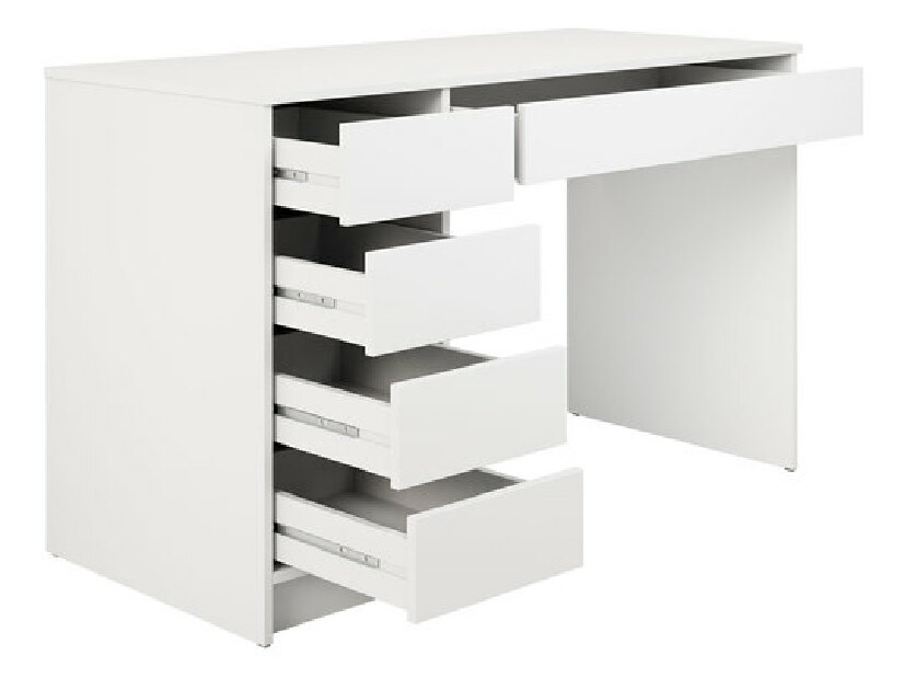 PC asztal Mirjan Heranor (fehér + fényes fehér)