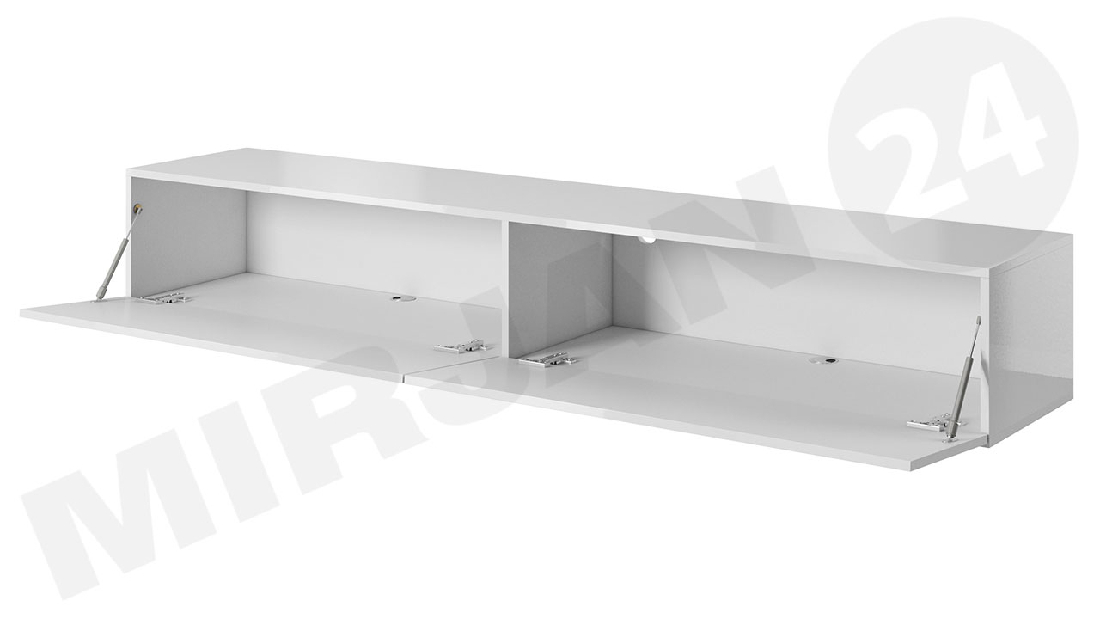 TV asztal/szekrény Mirjan Kylara 200 (fehér + fényes fehér)