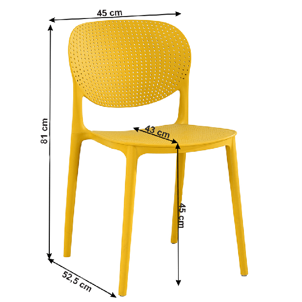 Kerti szék Fredd (sárga)
