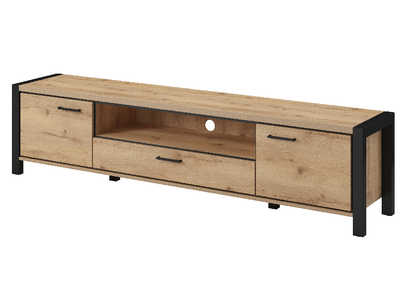TV asztal/szekrény Armin Typ 40 (taurus tölgy + matt fekete)