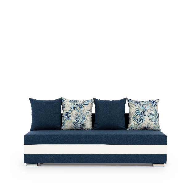 Háromszemélyes kanapé Callera (kék + fehér)