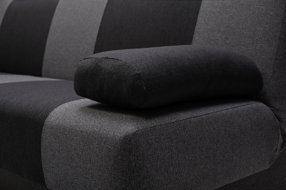 Háromszemélyes kanapé Amete (fekete + szürke)