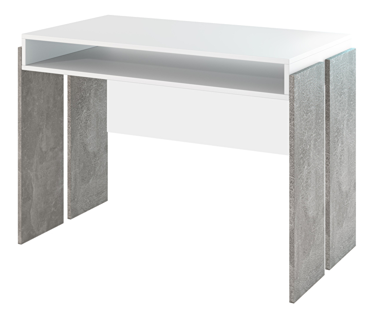 PC asztal Ramea (fehér + kő)