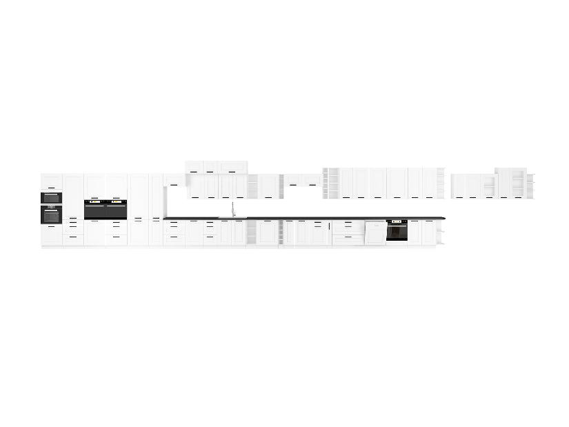 Felső polcos szekrény Lesana 1 (fehér) 15 G-72 OTW 