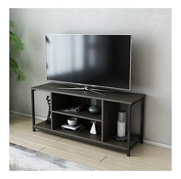 TV asztal/szekrény Hella (barna + fekete)
