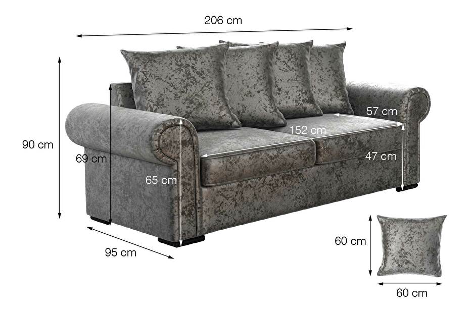 Háromszemélyes kanapé Carolus