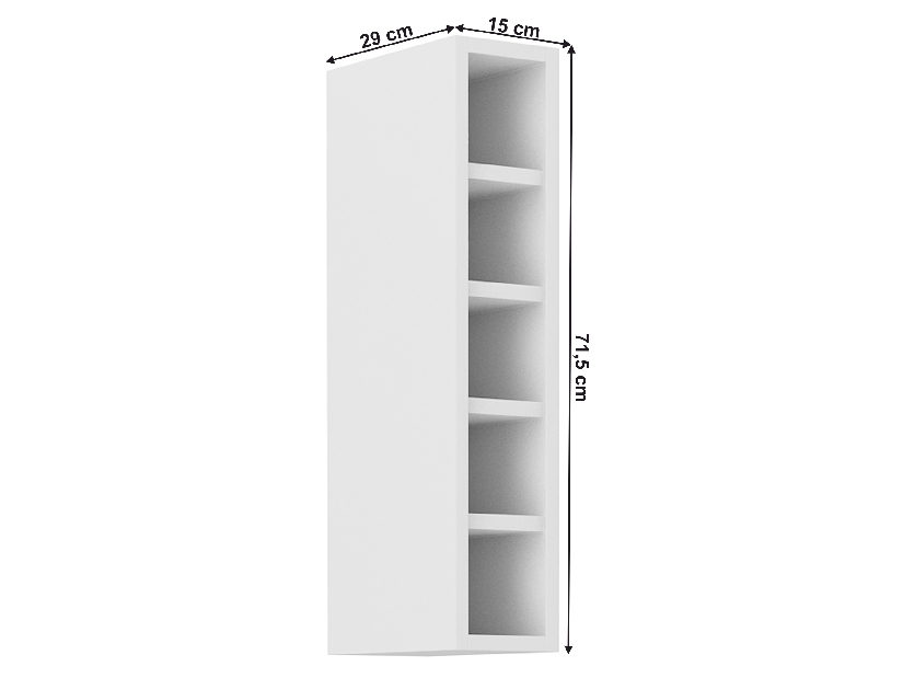Felső polcos szekrény Lesana 1 (fehér) 15 G-72 OTW 