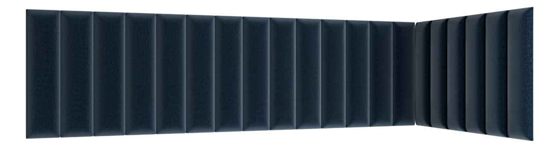 Kárpitozott panel 20 db. Quadra 210x90x60 cm (kék)