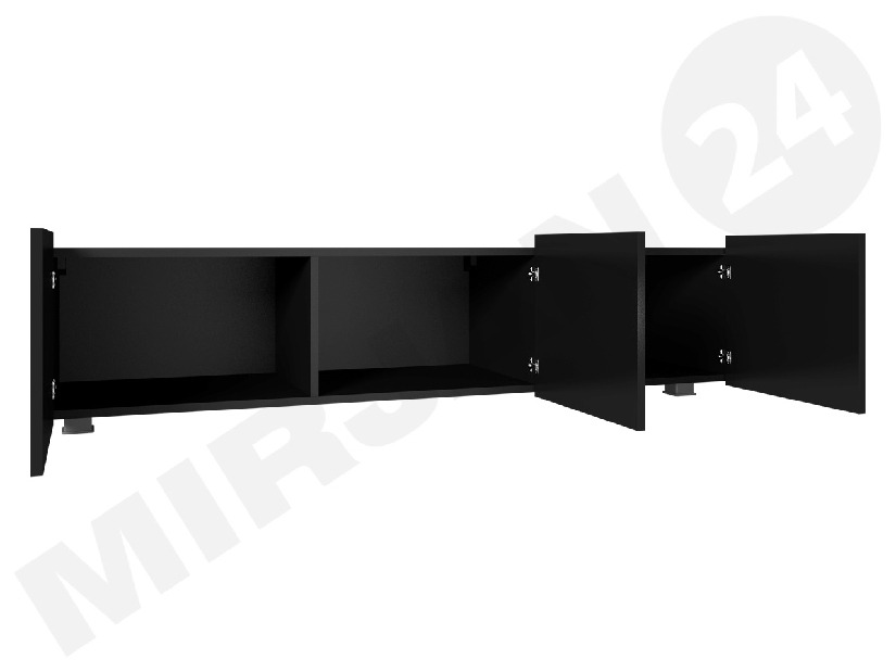 TV asztal/szekrény Mirjan Brenali 150 BR04 (fehér + fényes fehér)