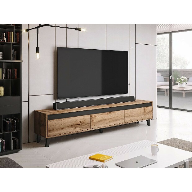 TV asztal/szekrény Evrona (wotan + wotan + antracit)