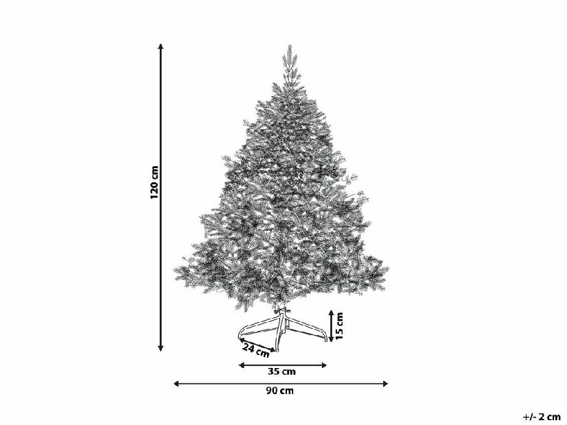 Karácsonyfa 120 cm Terach (fehér) 
