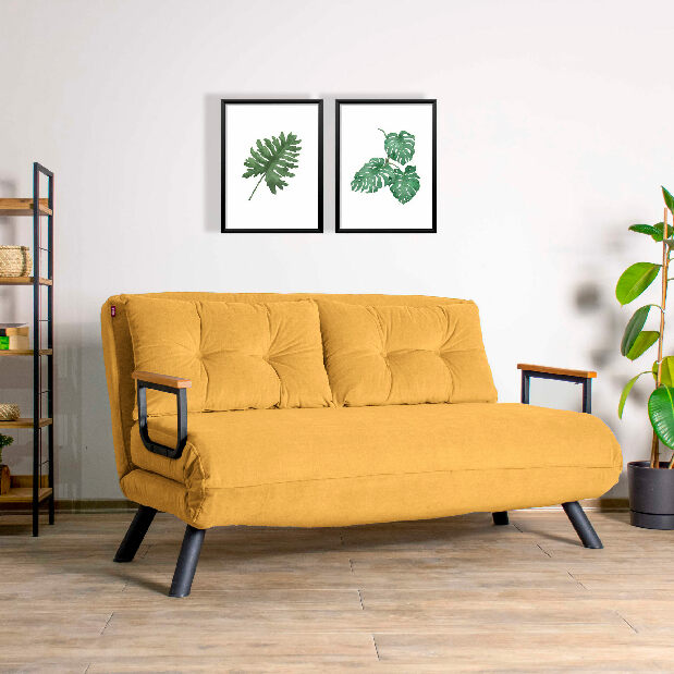Széthúzható kanapé Sandy (mustár)