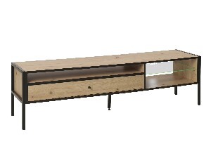 TV asztal/Kisszekrény Luigi L6 (artisan tölgy + fekete)