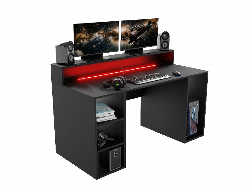 Gamer PC asztal Endechor (fekete)