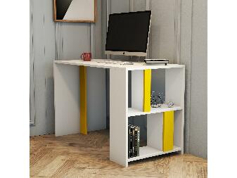 PC asztal Limba (fehér + sárga)