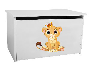 Tároló doboz gyerekeknek Davina (fehér + oroszlán)