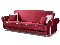 Háromszemélyes kanapé Sanndy (bordó)