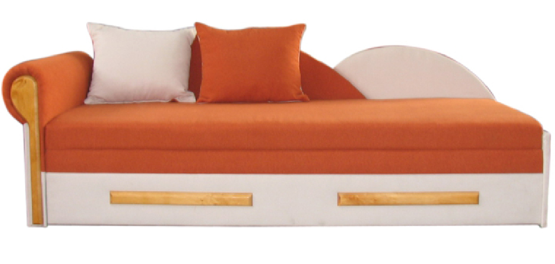 Háromszemélyes kanapé Dorla narancs + bézs (B)