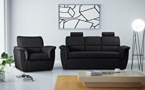 Háromszemélyes kanapé Dina (fekete)