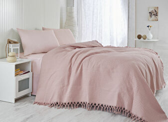 Ágytakaró 220 x 240 cm Dustimo (rózsaszín)