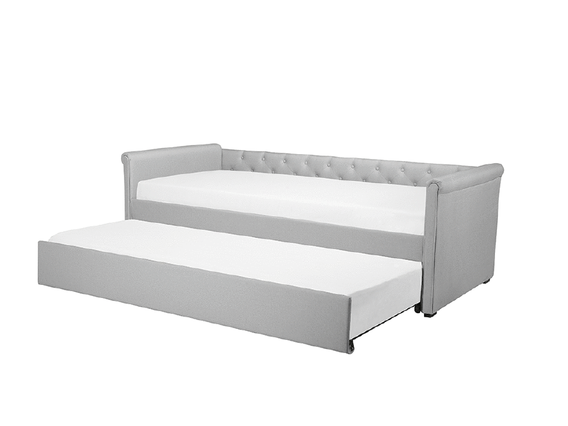 Egyszemélyes ágy 90 cm LISABON (poliészter) (szürke) *kiárusítás