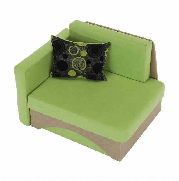 Gyerek kanapé Kubošík zöld + bézs (B) *bazár