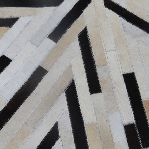Bőr szőnyeg 200x200 cm TYP 08 (marhabőr + patchwork minta)