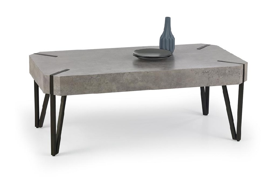 Dohányzóasztal Emilia (beton + fekete)