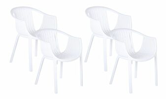 Kerti szék készlet (4 db.) Napza (fehér)