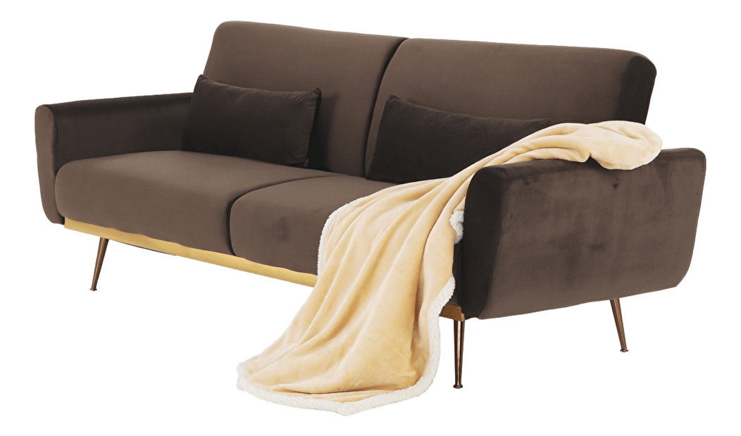 Szétnyitható kanapé Fastinna (barna)