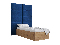 Egyszemélyes ágy 90 cm Brittany 1 (arany craft tölgy + kék)