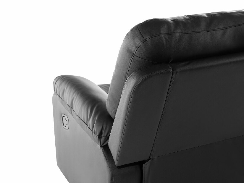 Kétszemélyes kanapé Barnet (szintetikus bőr) (fekete)