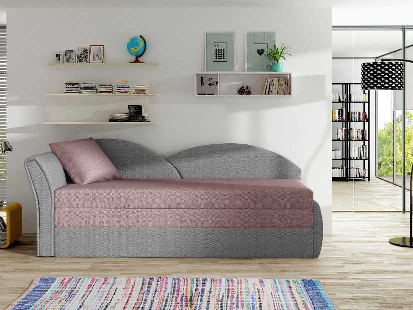Kétszemélyes kanapé- Agira 22 (szürke + rózsaszín) *kiárusítás