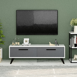 TV asztal/szekrény Mesa (fehér + antracit)