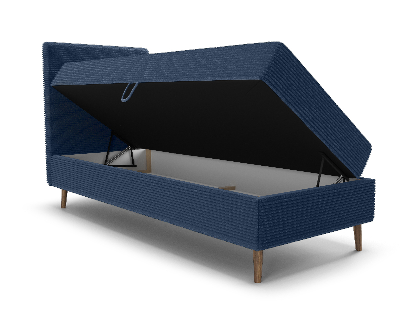 Egyszemélyes ágy 80 cm Napoli Bonell (kék) (ágyráccsal és tárolóhely nélkül)