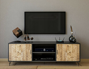 TV asztal/szekrény Vanitas (antracit + tölgy)