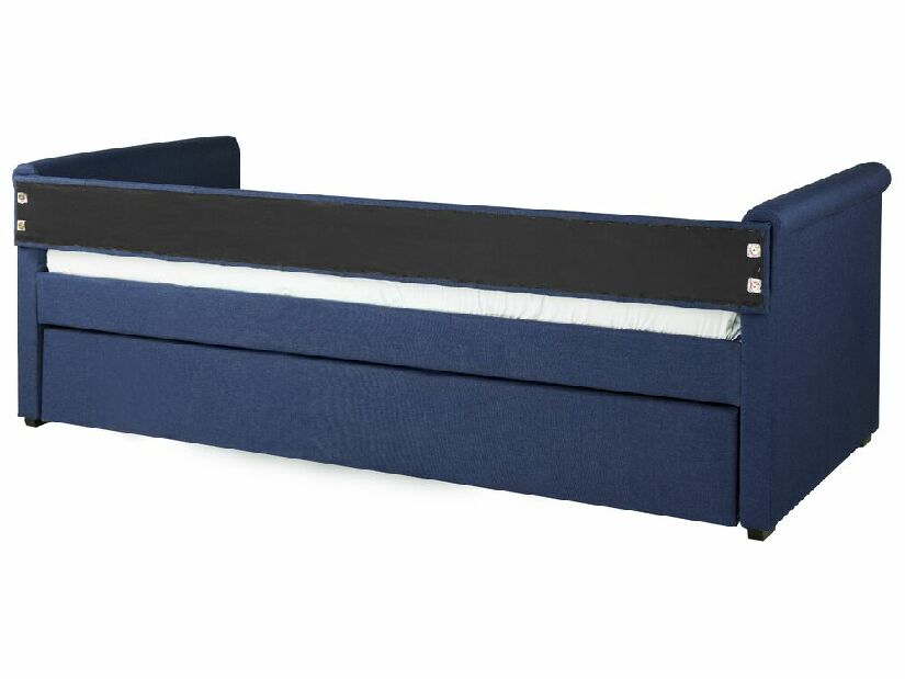 Szétnyitható ágy90 cm LISABON (ágyráccsal) (kék)