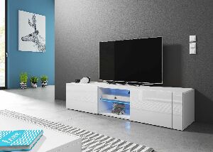 TV asztal/Szekrény Hee (fehér fényes + matt fehér)