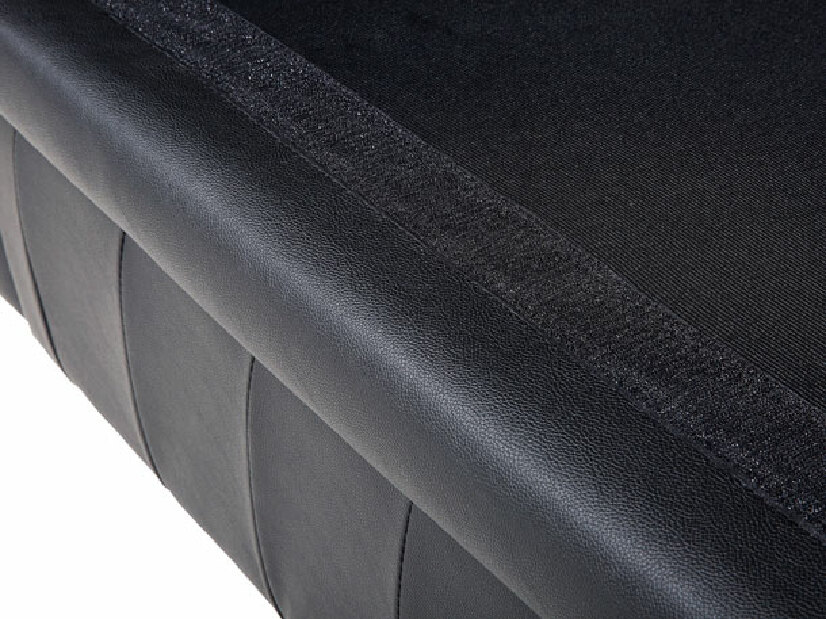 Háromszemélyes bőr kanapé Chichester (fekete)