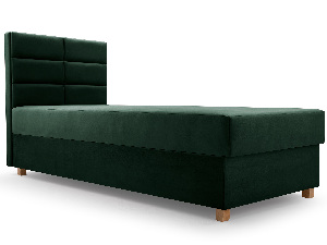 Egyszemélyes ágy 80 cm Picasso I (sötétzöld) (tárolóhellyel és matraccal) 