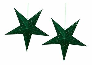 Függő csillag készlet 2 db. 60 cm Monti (zöld)