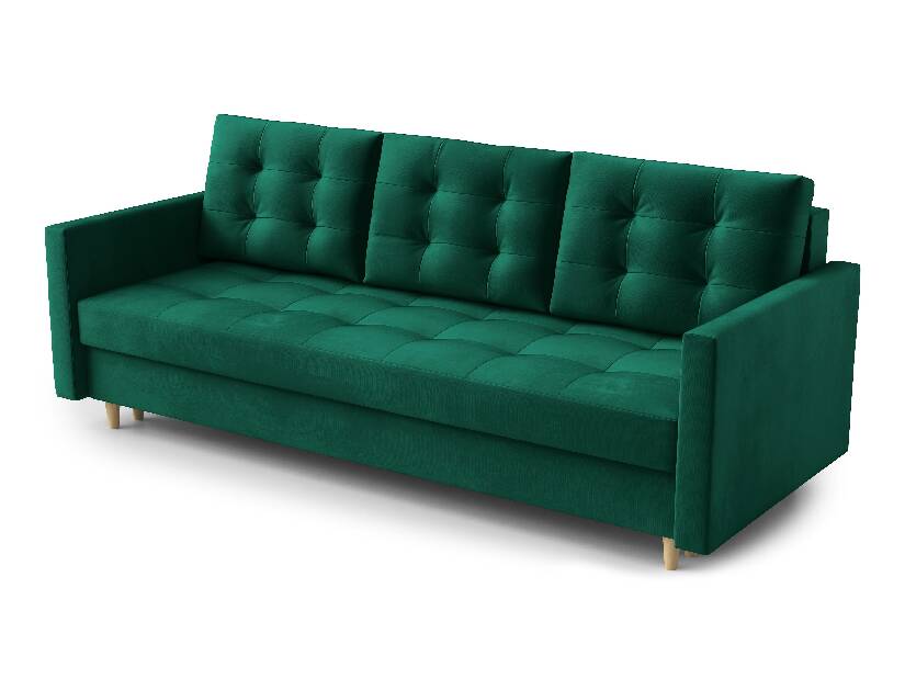 Háromszemélyes kanapé Saveta (sötétzöld)