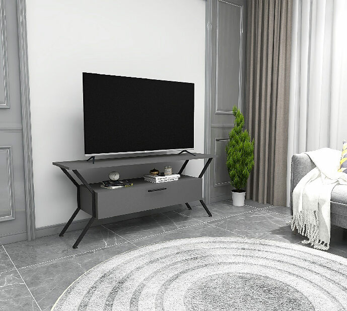 TV asztal/szekrény Tarzan (antracit + fekete)