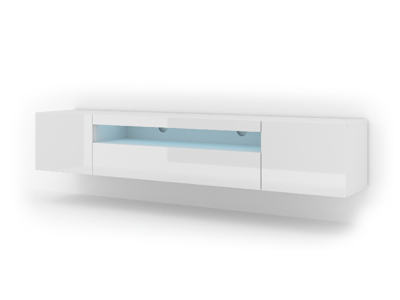 TV asztal/szekrény Aurora 200 (fényes fehér)