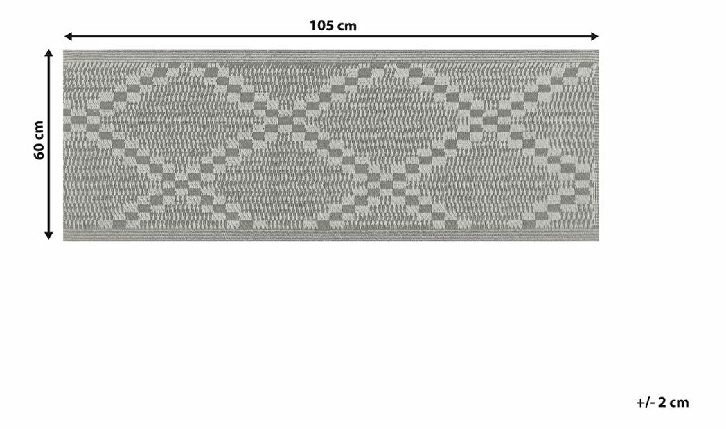Szőnyeg 60x105 cm JELMO (polipropilén) (szürke)
