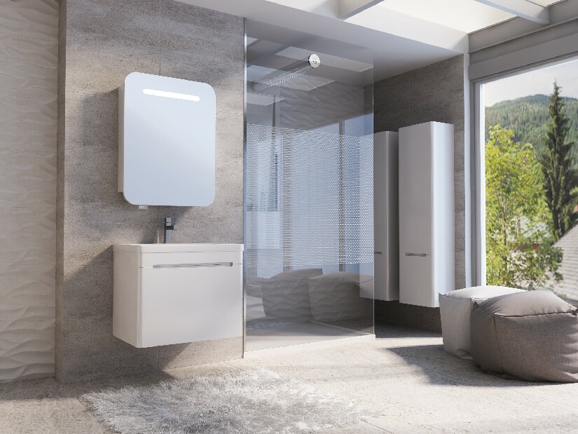 Fali fürdőszoba szekrény mosdóval Thorello Tv-65 W