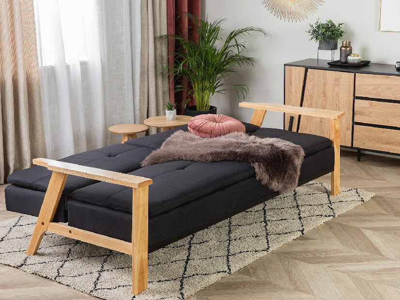 Háromszemélyes kanapé Turku (fekete)
