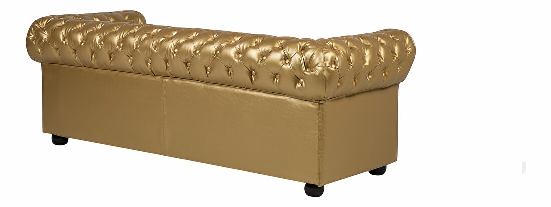 Háromszemélyes kanapé Chichester (szintetikus bőr) (arany)